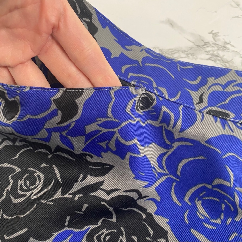 Banana Republic Royal Blue Floral Skirt - Picture 3 of 5